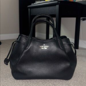 Kate Spade Black Leather Dumpling Small Satchel Bag (Never Used)